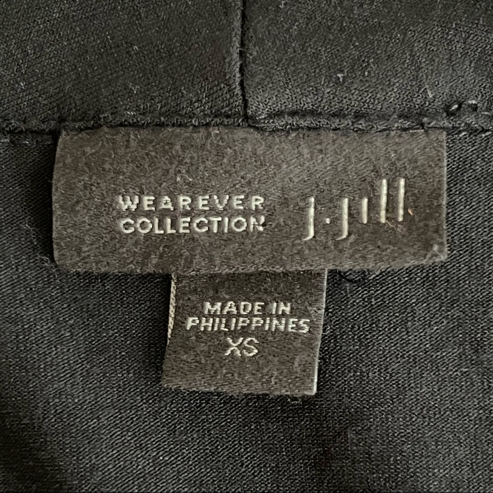 J. Jill Wearever Collection Black Open Front Cardigan Size XS Fits Small Too - Picture 6 of 9